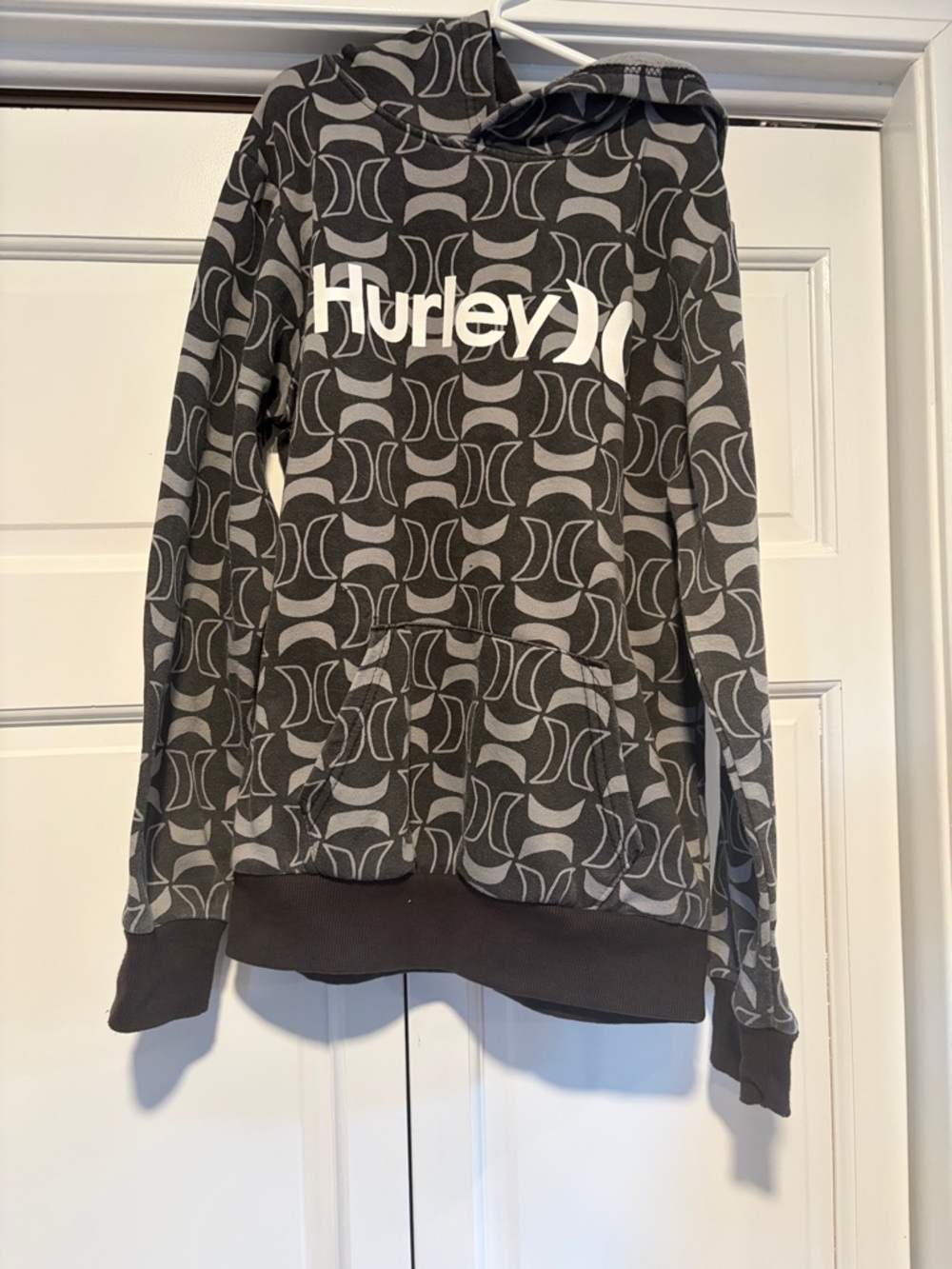 Hurley Boys Black & Gray Logo Hoodie Sweater